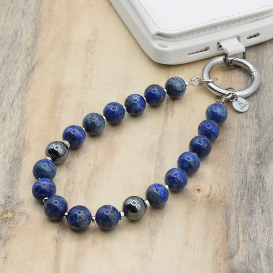 Phonelet™ phone bracelet - Lapis Lazuli & Hematite