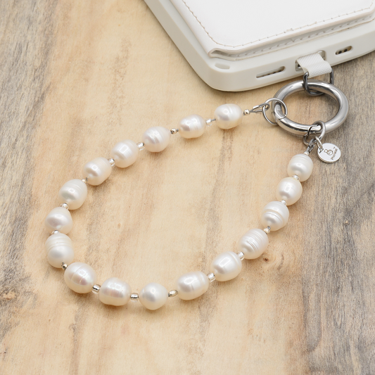 Phonelet™ phone bracelet - Freshwater Pearls & Silver