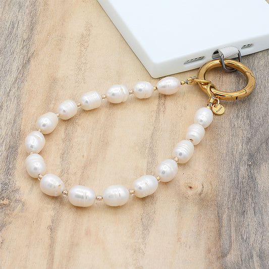 Phonelet™ phone bracelet - Freshwater Pearls & Gold