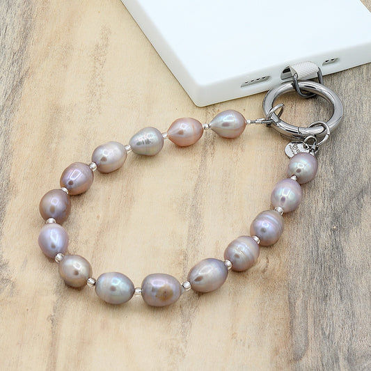 Phonelet™ phone bracelet - Rosy Brown Pearls