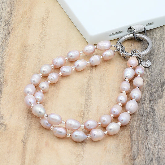 Phonelet™ phone bracelet - Pink Pearl Double Strand