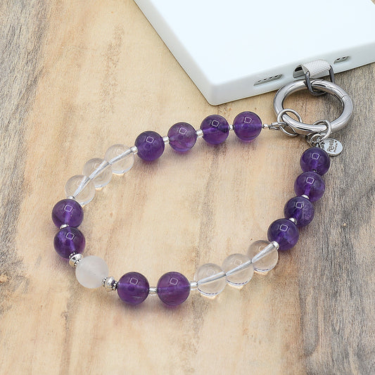 Phonelet™ phone bracelet - Amethyst, Clear Quartz, & Selenite