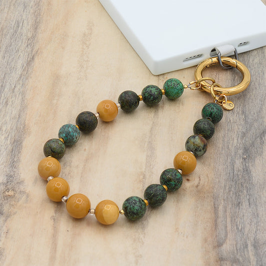 Phonelet™ phone bracelet - African Turquoise & Mookaite