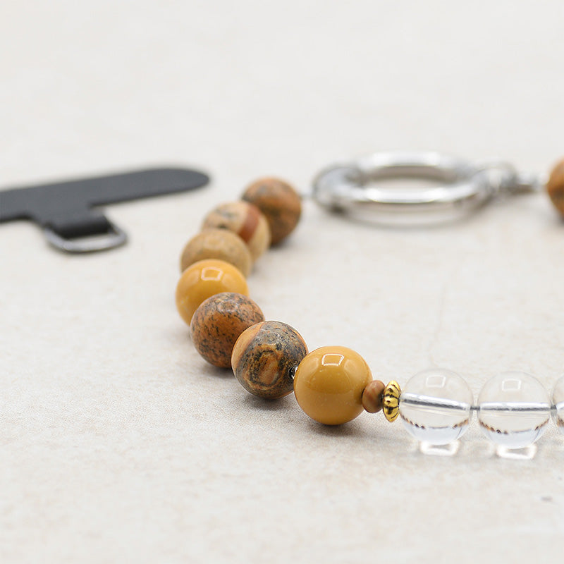 Phonelet™ phone bracelet - Picture Jasper, Mookaite & Clear Quartz