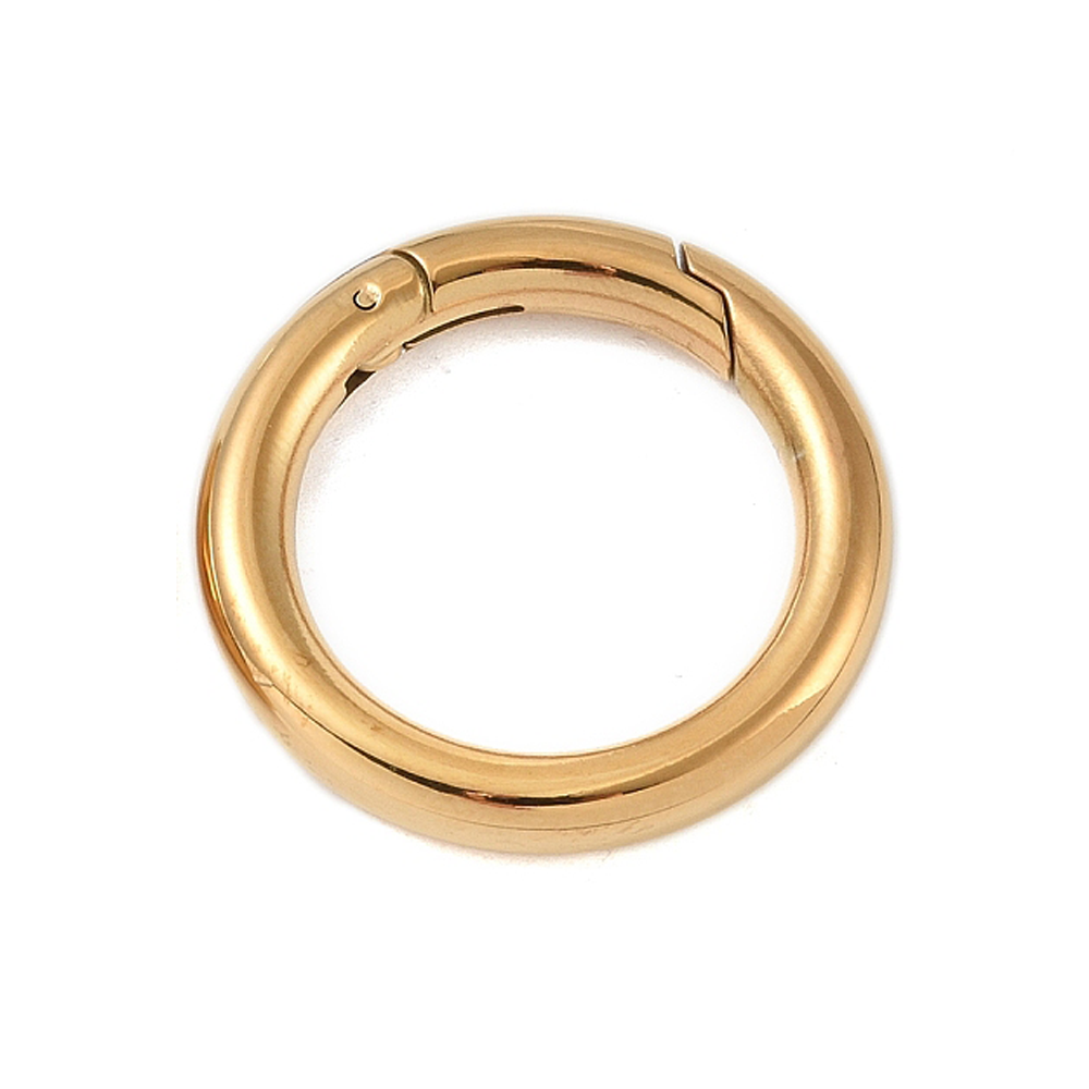 Extra Round Carabiner Ring - 18k Gold Ion Plated